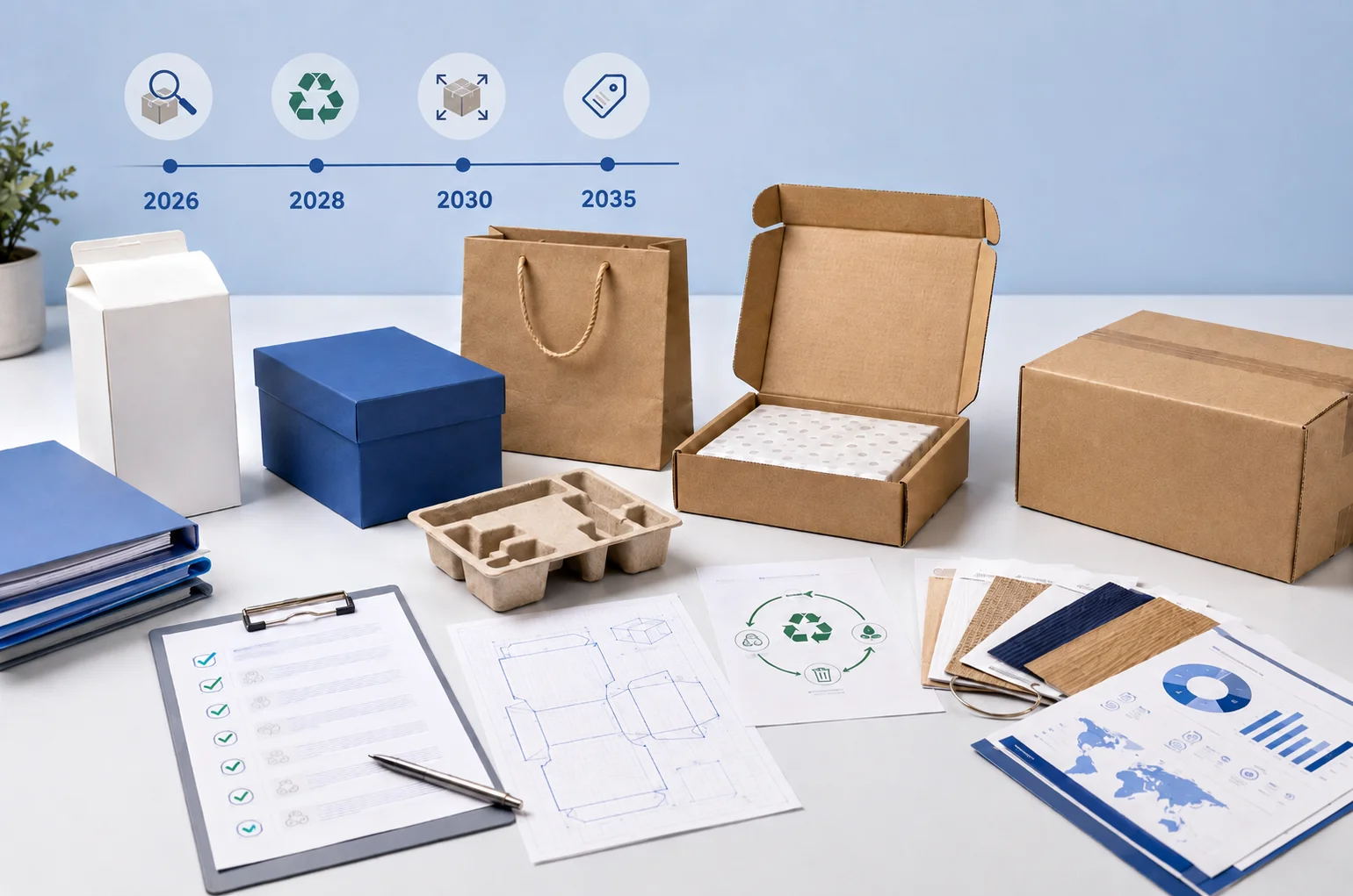 EU PPWR paper packaging buyer review with paper boxes, paper bags, mailers and supplier documentation