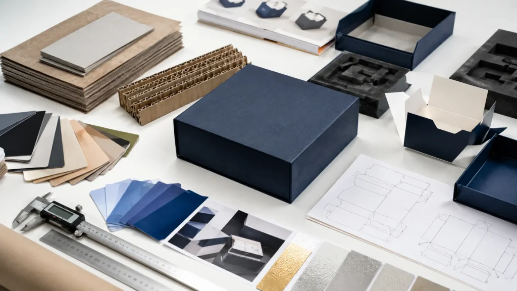 Custom packaging cost factors including materials, printing, finishes and inserts